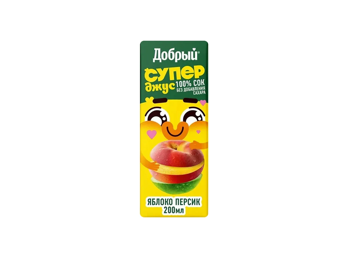 Сок яблоко-персик добрый 0,2